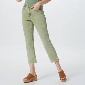 Laurie Felt | Regular Daisy Denim | Straight Crop | Pesto